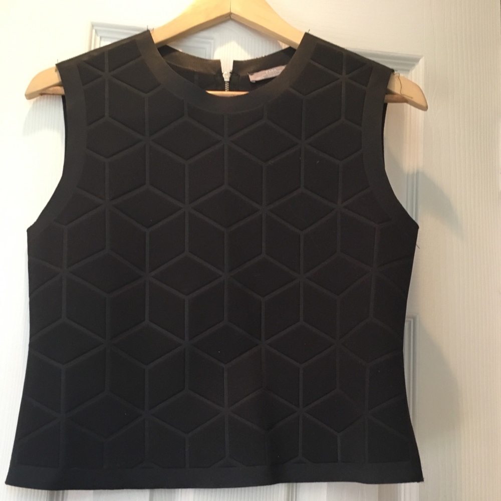 Zara Black Scuba Material Vest, Size M